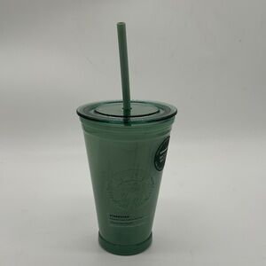 Starbucks 2019 Mint Green Cup with Lid and Straw Goddess glass logo